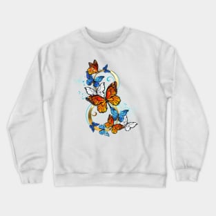 Eight of Monarch Butterflies ( 8 march ) Crewneck Sweatshirt